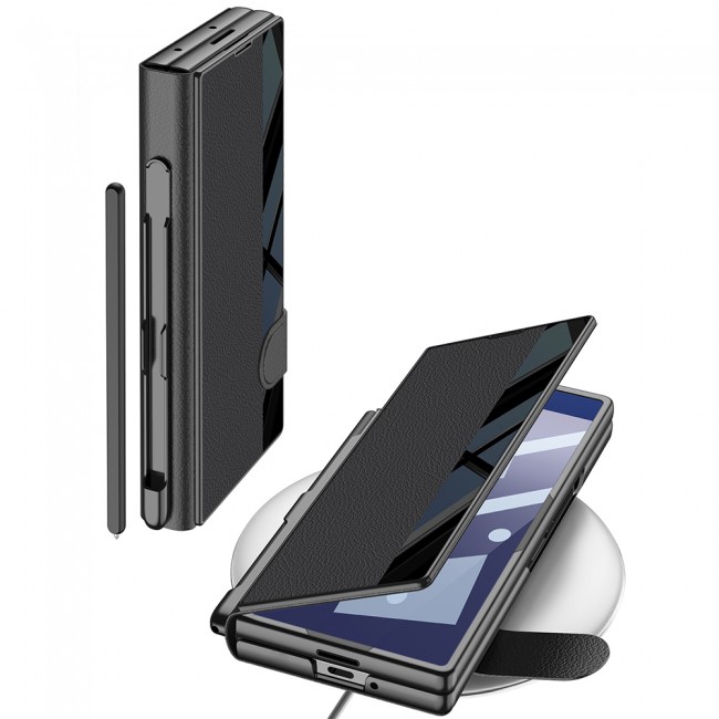 Galaxy Z Fold 7 Kılıf Kamera Korumalı Zore Kıpta Aynalı Kalem Bölmeli Fest Kapak Galaxy Z Fold 7 Kılıf Kamera Korumalı Zore Kıpta Aynalı Kalem Bölmeli Fest Kapak