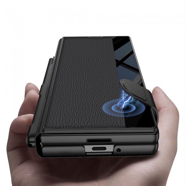 Galaxy Z Fold 7 Kılıf Kamera Korumalı Zore Kıpta Aynalı Kalem Bölmeli Fest Kapak Galaxy Z Fold 7 Kılıf Kamera Korumalı Zore Kıpta Aynalı Kalem Bölmeli Fest Kapak