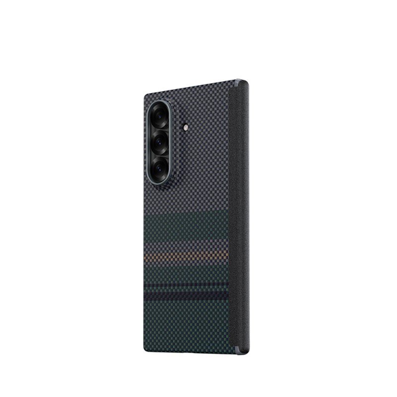 Bal-z Galaxy Z Fold 7 Kılıf M-safe Şarj Özellikli Karbon Fiber Tasarımlı Benks Aurora ArmorAir Kevlar Kapak