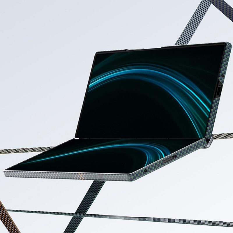 Bal-z Galaxy Z Fold 7 Kılıf M-safe Şarj Özellikli Karbon Fiber Tasarımlı Benks Aurora ArmorAir Kevlar Kapak