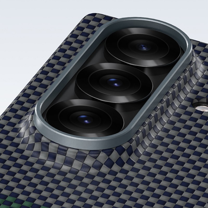 Bal-z Galaxy Z Fold 7 Kılıf M-safe Şarj Özellikli Karbon Fiber Tasarımlı Benks Aurora ArmorAir Kevlar Kapak