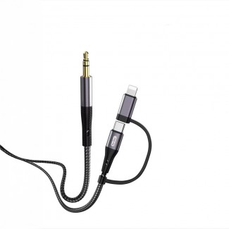 Go Des GAC-172 2in1 Type-C & Lightning to 3.5mm AUX Audio Kablo 1M Go Des GAC-172 2in1 Type-C & Lightning to 3.5mm AUX Audio Kablo 1M