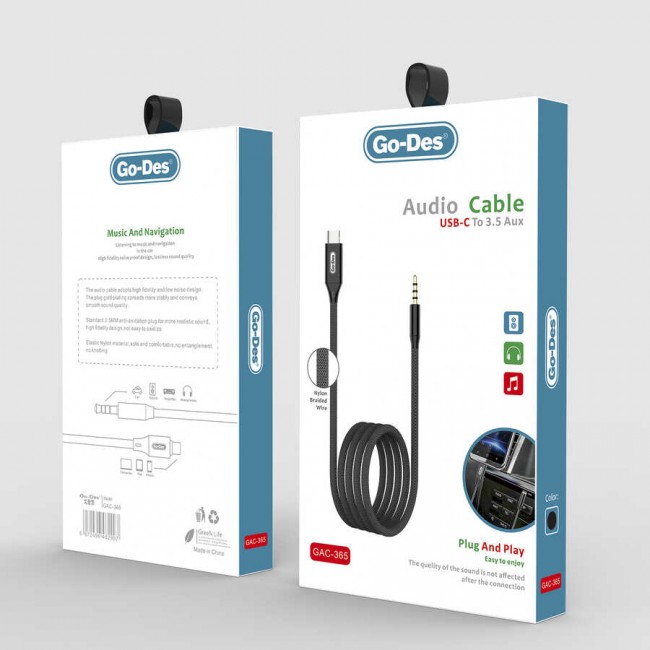 Go Des GAC-365 Type-C To Aux Audio Kablo