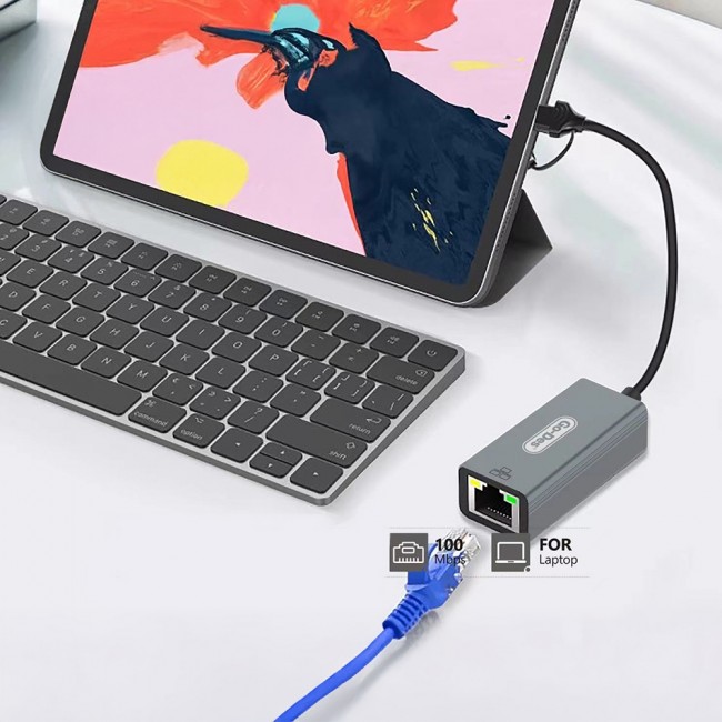 Go Des GD-6871 RJ45 Type-C ve USB-A Ethernet Dönüştürücü Kablo 100Mbps Go Des GD-6871 RJ45 Type-C ve USB-A Ethernet Dönüştürücü Kablo 100Mbps