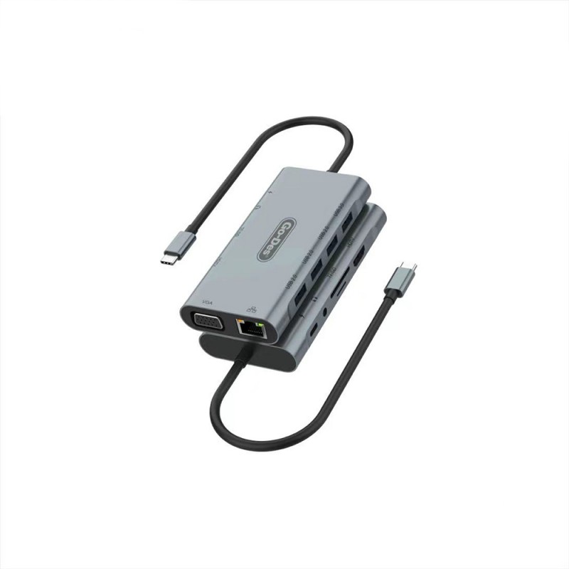 Bal-z Go Des GD-6907 11 in 1 Type-C Hub SD Kart-RJ45-HDMI-VGA-Usb Çoğaltıcı
