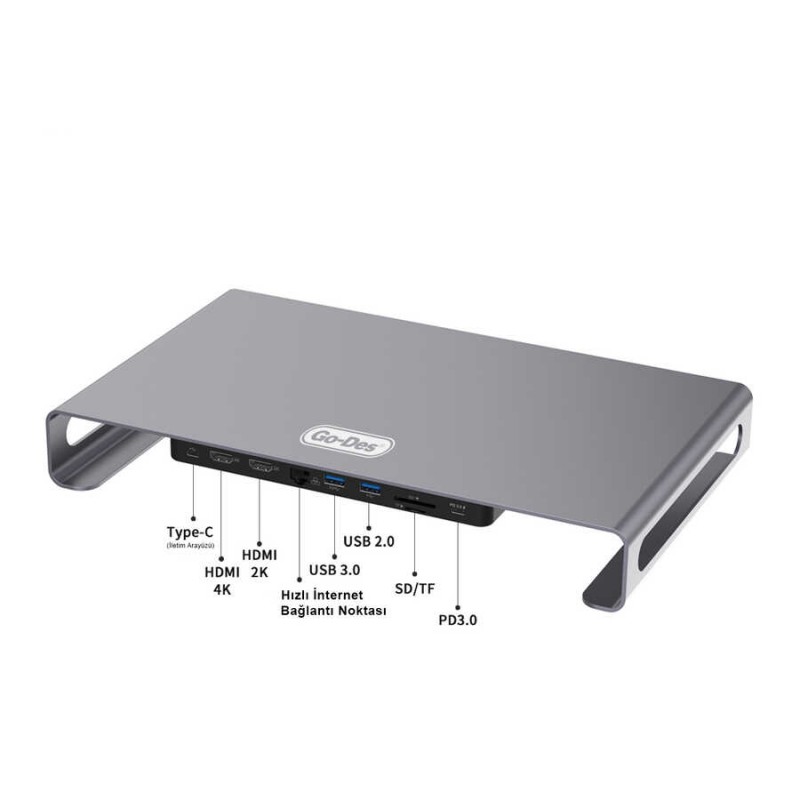 Bal-z Go Des GD-9126 Hub Destekli Laptop Standı Docking Station Stand