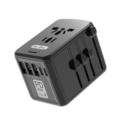 Bal-z Go Des GD-B616 Çoklu Universal TR/US/UK/AUS/EU Uyumlu Şarj Adaptörü Max 35W