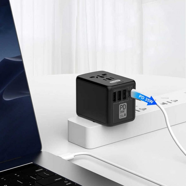 Go Des GD-B616 Çoklu Universal TR/US/UK/AUS/EU Uyumlu Şarj Adaptörü Max 35W Go Des GD-B616 Çoklu Universal TR/US/UK/AUS/EU Uyumlu Şarj Adaptörü Max 35W