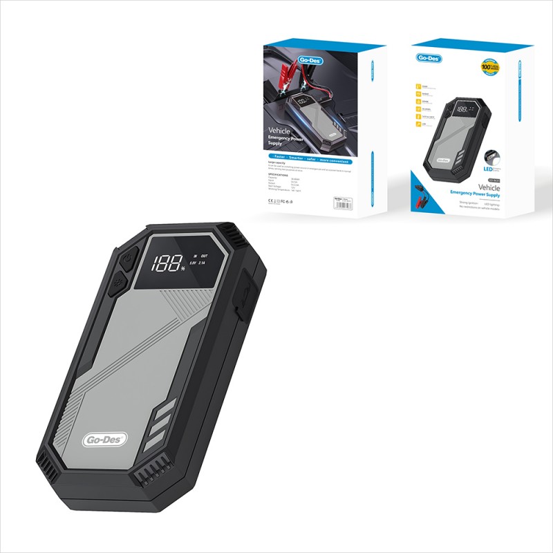 Bal-z Go Des GD-B635 LED Işıklı Araç Akü Acil Durum Takviye Güç Kaynağı 12V