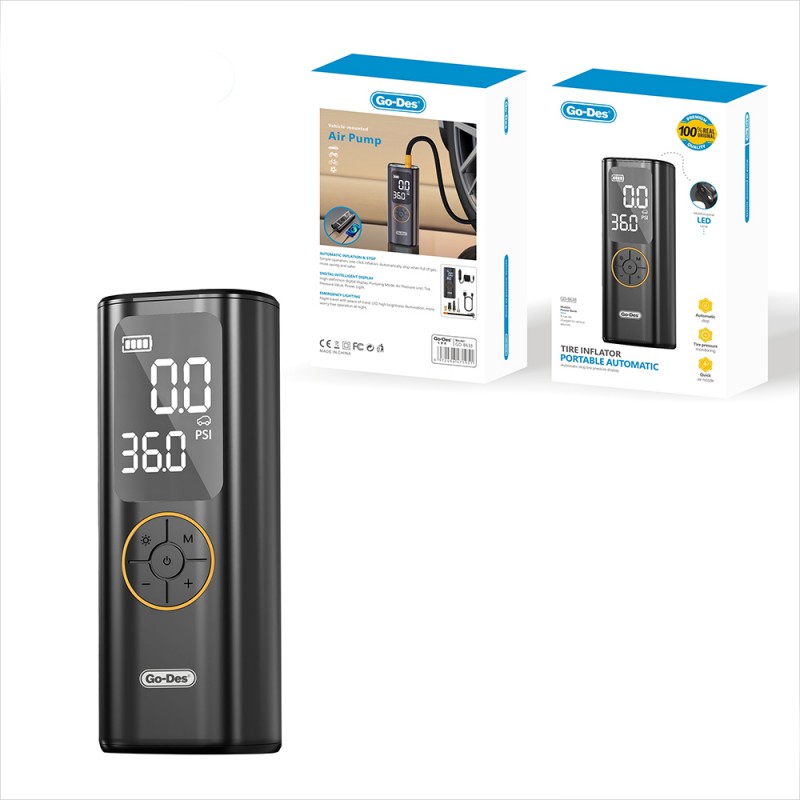 Bal-z Go Des GD-B638 LED Işıklı Araç Hava Kompresörü ve Powerbank 12V
