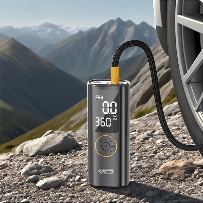 Go Des GD-B638 LED Işıklı Araç Hava Kompresörü ve Powerbank 12V Go Des GD-B638 LED Işıklı Araç Hava Kompresörü ve Powerbank 12V