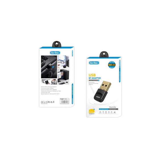 Go Des GD-BT117 USB Bluetooth Adaptör Go Des GD-BT117 USB Bluetooth Adaptör
