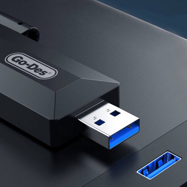 Go Des GD-BT318 Çift Bantlı 1200m 300Mbps 4 Antenli Kablosuz İnternet Sağlayıcı USB WiFi Adaptör Go Des GD-BT318 Çift Bantlı 1200m 300Mbps 4 Antenli Kablosuz İnternet Sağlayıcı USB WiFi Adaptör