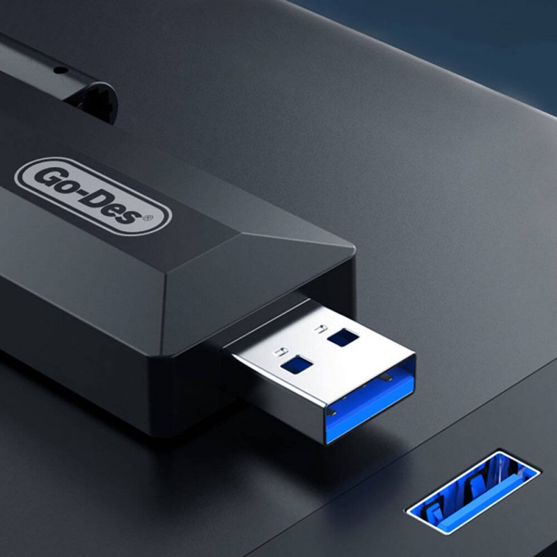 Bal-z Go Des GD-BT318 Çift Bantlı 1200m 300Mbps 4 Antenli Kablosuz İnternet Sağlayıcı USB WiFi Adaptör