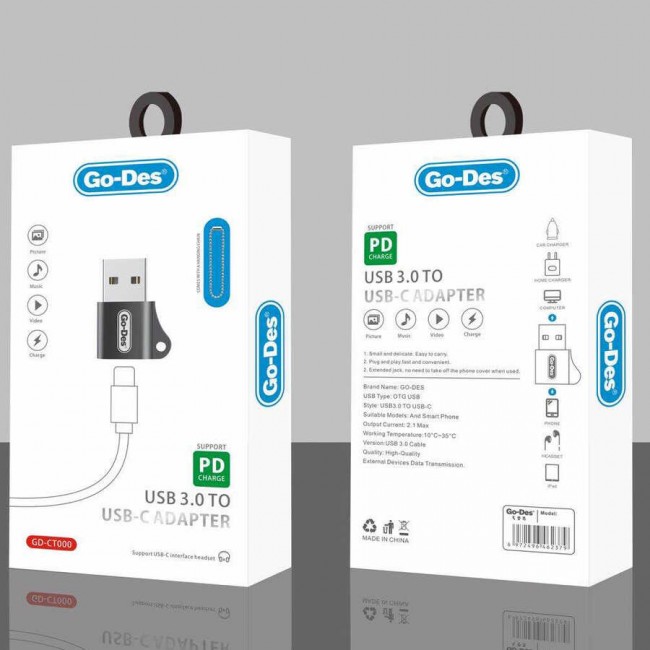 Go Des GD-CT028 Type-C To Usb Çevirici Go Des GD-CT028 Type-C To Usb Çevirici