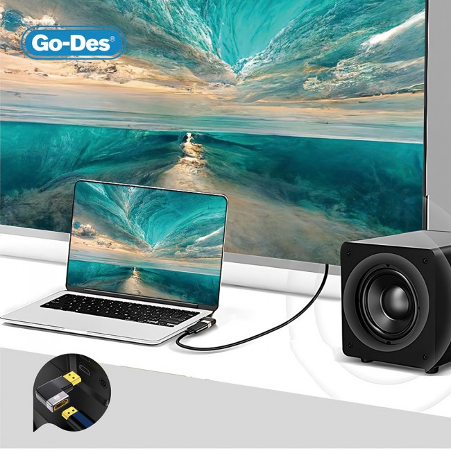 Go-Des GD-CT081 HDTV HDMI Adaptör 8K HD 2.1 Versiyon Görüntü Aktarım Cihazı Go-Des GD-CT081 HDTV HDMI Adaptör 8K HD 2.1 Versiyon Görüntü Aktarım Cihazı