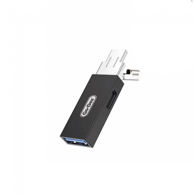 Go Des GD-CT192 USB-A to Type-C ve Type-C to USB-A 4in1 OTG Dönüştürücü Adaptör Go Des GD-CT192 USB-A to Type-C ve Type-C to USB-A 4in1 OTG Dönüştürücü Adaptör