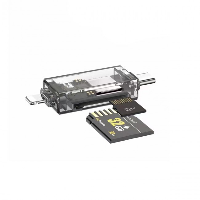Go Des GD-DK007 Type-C & Lightning Çıkışlı 4 in 1 OTG Hafıza Kart Okuyucu Go Des GD-DK007 Type-C & Lightning Çıkışlı 4 in 1 OTG Hafıza Kart Okuyucu