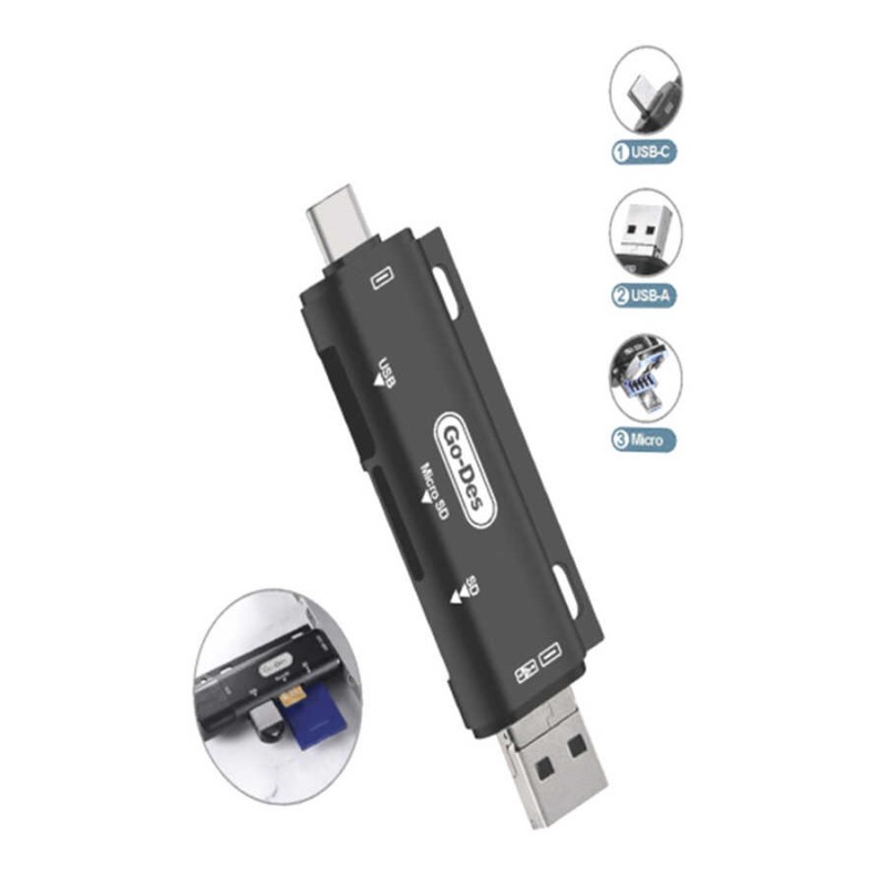 Bal-z Go Des GD-DK108 3 in 1 OTG Hafıza Kart Okuyucu