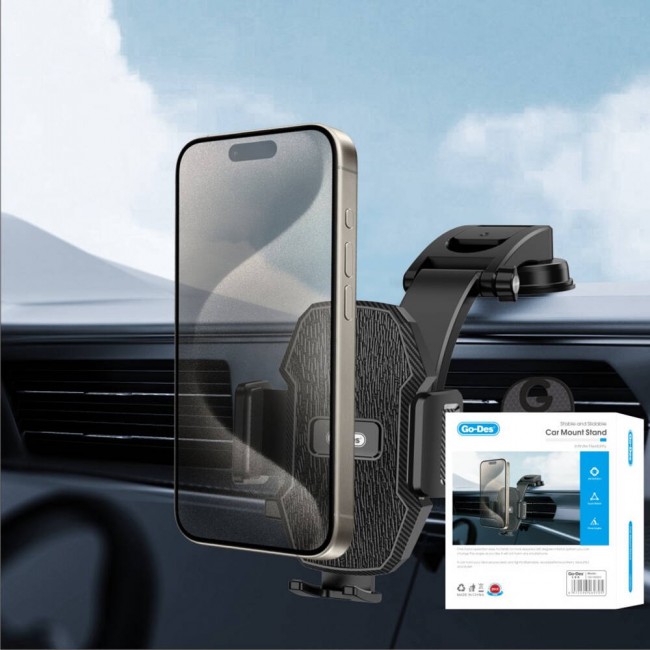 Go Des GD-HD203 Kaydırılabilir Özellikli Araç Telefon Tutucu Go Des GD-HD203 Kaydırılabilir Özellikli Araç Telefon Tutucu