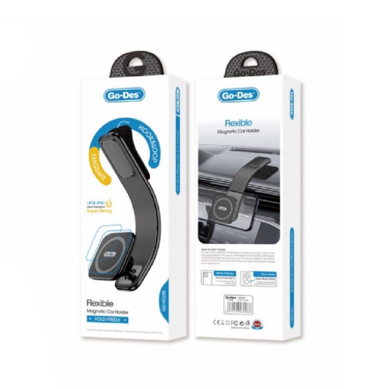 Bal-z Go Des GD-HD208 Magnetik M-safe Uyumlu Bükülebilen Eğimli ve Düz Zemin Araç Telefon Tutacağı