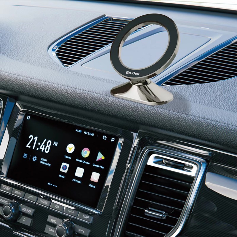 Bal-z Go Des GD-HD215 Magnetik M-safe 360 Derece Dönebilen Oynar Başlıklı Araç İçi Telefon Tutucu