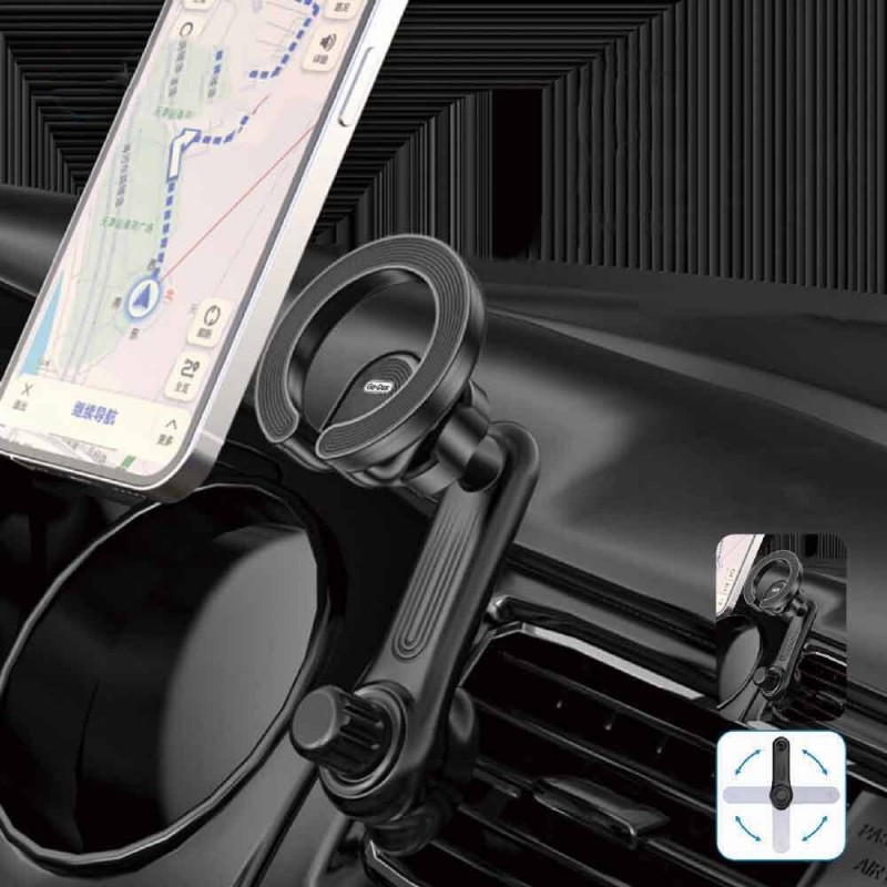 Bal-z Go Des GD-HD311 M-safe Magnetik 360 Derece Dönebilen Dirsek Ve Başlıklı Telefon Tutucu Havalandırma Tasarım