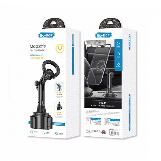 Go Des GD-HD312 Magsafe Magnetik Teleskopik Boyun Ve 360 Derece Dönebilen Başlıklı Telefon Tutucu Bardaklık Tasarım Go Des GD-HD312 Magsafe Magnetik Teleskopik Boyun Ve 360 Derece Dönebilen Başlıklı Telefon Tutucu Bardaklık Tasarım