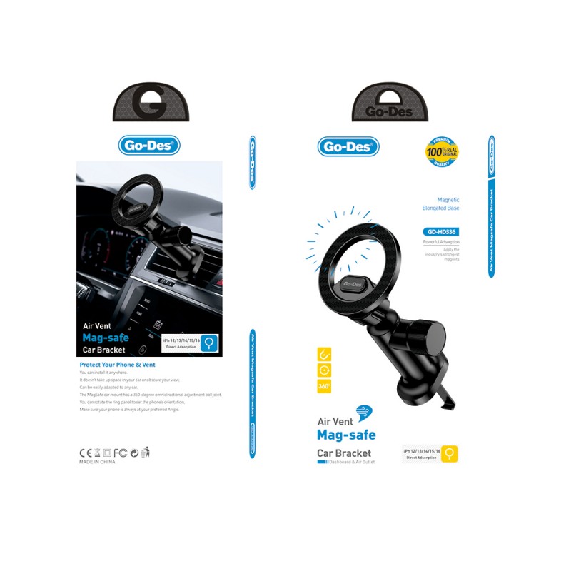 Bal-z Go Des GD-HD336 Havalandırma Tasarım Magnetik Araç Telefon Tutucu
