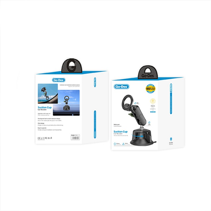 Bal-z Go Des GD-HD361 360 Derece Dönebilen Vakumlu Tasarım Magnetik Araç İçi Telefon Tutucu