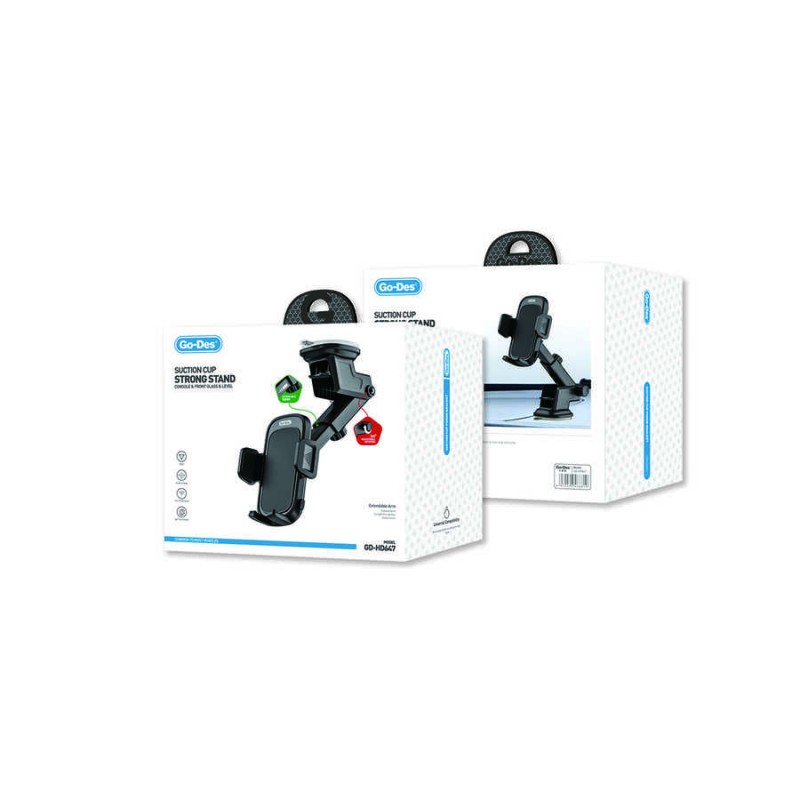 Bal-z Go Des GD-HD647 Araç İçi Telefon Tutucu 360 Oynar Başlıklı Vantuzlu Tasarım