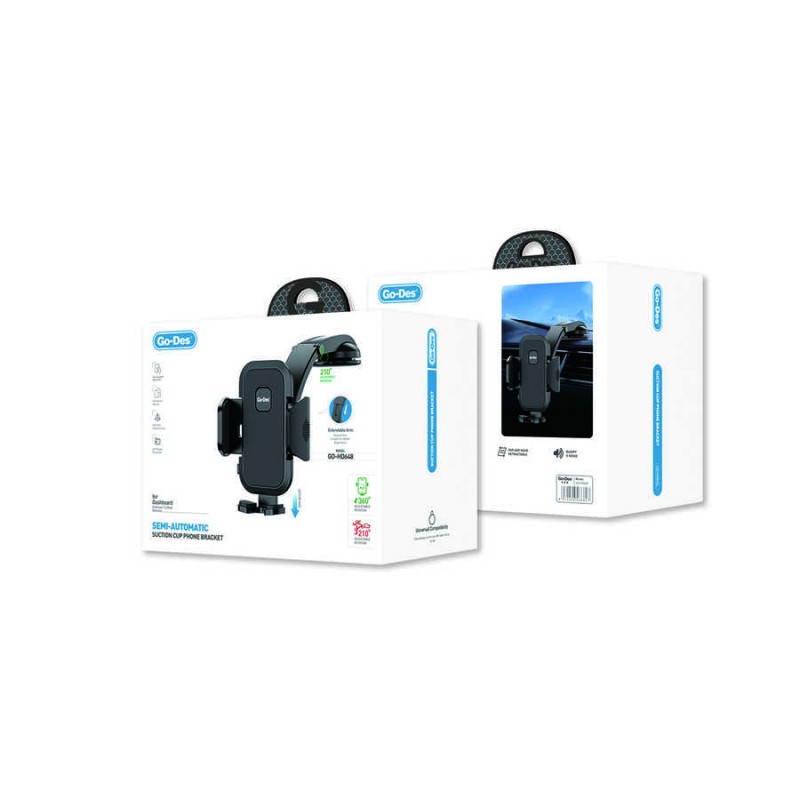 Bal-z Go Des GD-HD648 Araç İçi Telefon Tutucu 360 Oynar Başlıklı Vantuzlu Tasarım