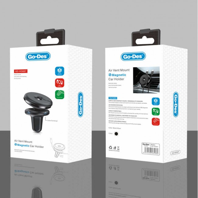 Go Des GD-HD687 Magnetik Araç Telefon Tutucu Go Des GD-HD687 Magnetik Araç Telefon Tutucu
