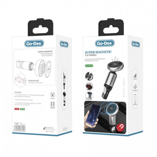 Go Des GD-HD736 Magnetik Araç Telefon Tutucu Go Des GD-HD736 Magnetik Araç Telefon Tutucu