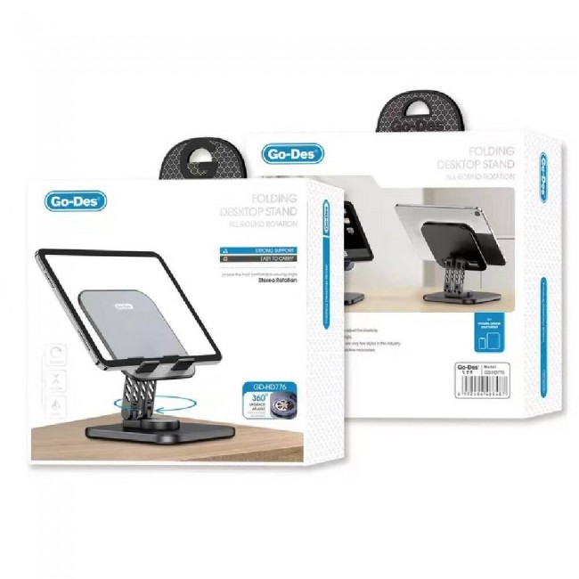 Go Des GD-HD776 Taşınabilir Katlanabilir 360 Dönebilen Metal Telefon ve Tablet Standı Go Des GD-HD776 Taşınabilir Katlanabilir 360 Dönebilen Metal Telefon ve Tablet Standı