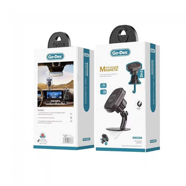 Go Des GD-HD835S Magnetik 360° Dönebilen 2in1 Havalandırma ve Düz Zemin Araç Telefon Tutucu Go Des GD-HD835S Magnetik 360° Dönebilen 2in1 Havalandırma ve Düz Zemin Araç Telefon Tutucu
