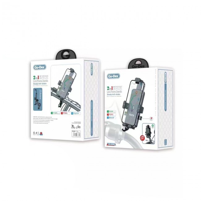 Go Des GD-HD905 Sarsıntı Önleyici 360 Derece Ayarlanabilir Bisiklet ve Motosiklet Telefon Tutucu Go Des GD-HD905 Sarsıntı Önleyici 360 Derece Ayarlanabilir Bisiklet ve Motosiklet Telefon Tutucu