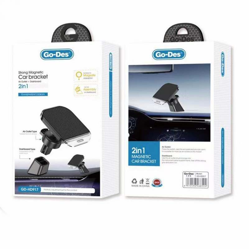 Bal-z Go Des GD-HD917 2 in 1 Magnetik Telefon Tutucu Havalandırma Ve Düz Zemin Tasarım