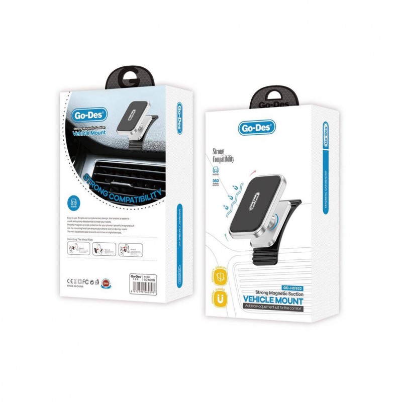 Bal-z Go Des GD-HD922 360 Derece Dönebilen Magnetik Eğimli ve Düz Zemin Araç Telefon Tutacağı