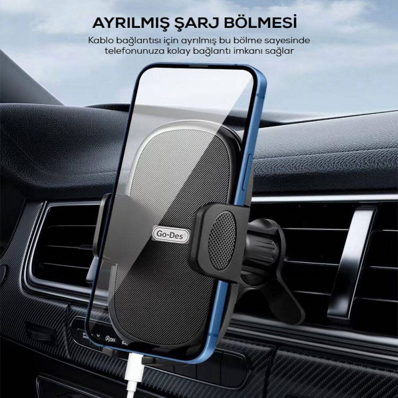 Bal-z Go Des GD-HD936 360° Dönebilen ve Uzayan Başlıklı Araç Telefon Tutucu