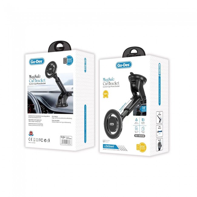 Go Des GD-HD938 Teleskopik Tasarım 360 Derece Dönebilen Magnetik Araç Telefon Tutucu Go Des GD-HD938 Teleskopik Tasarım 360 Derece Dönebilen Magnetik Araç Telefon Tutucu