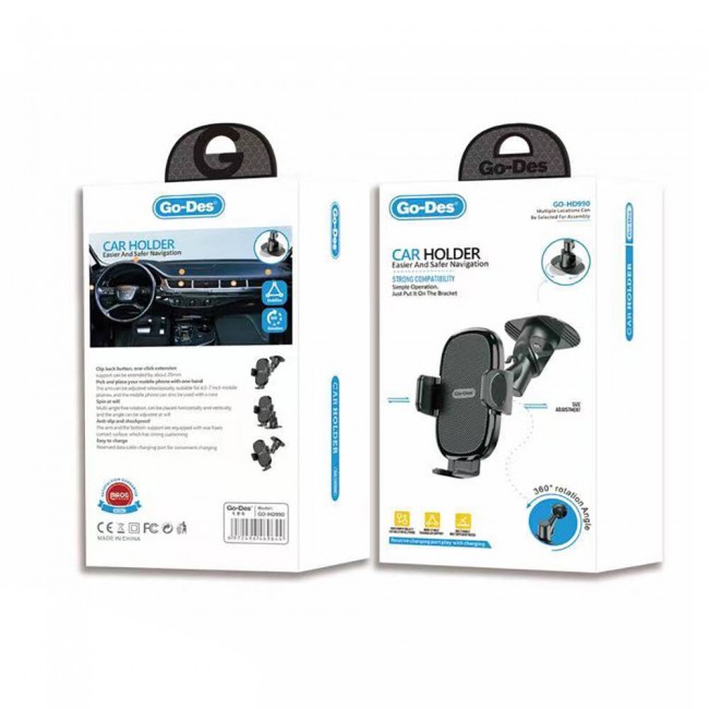 Go Des GD-HD990 360 Oynar Başlıklı Düz Zemin Araç İçi Telefon Tutucu Go Des GD-HD990 360 Oynar Başlıklı Düz Zemin Araç İçi Telefon Tutucu