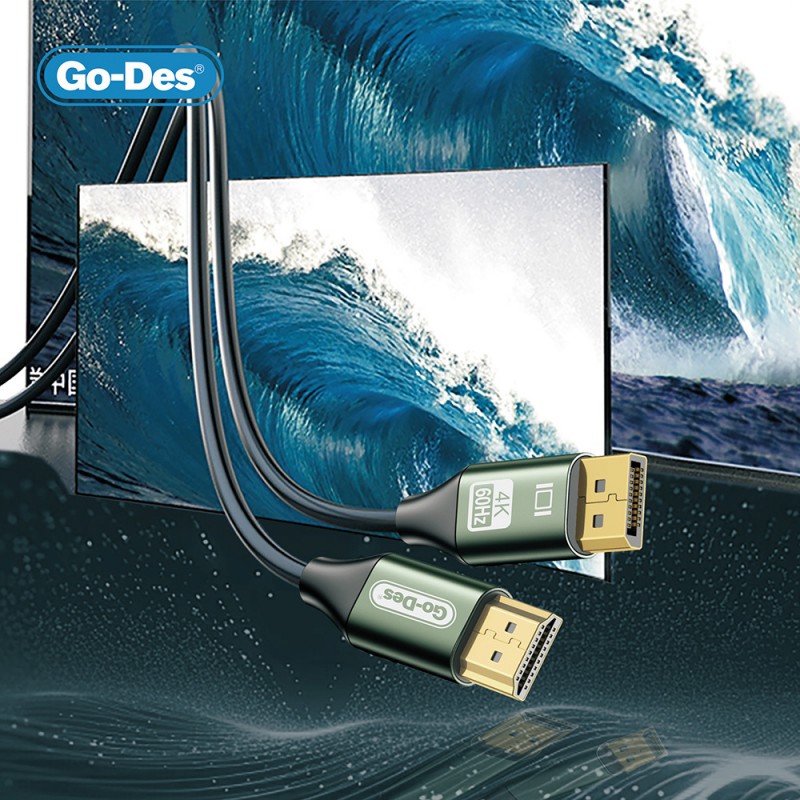 Bal-z Go Des GD-HM831 4K@60Hz HDMI to Display Port Kablo 2 Metre
