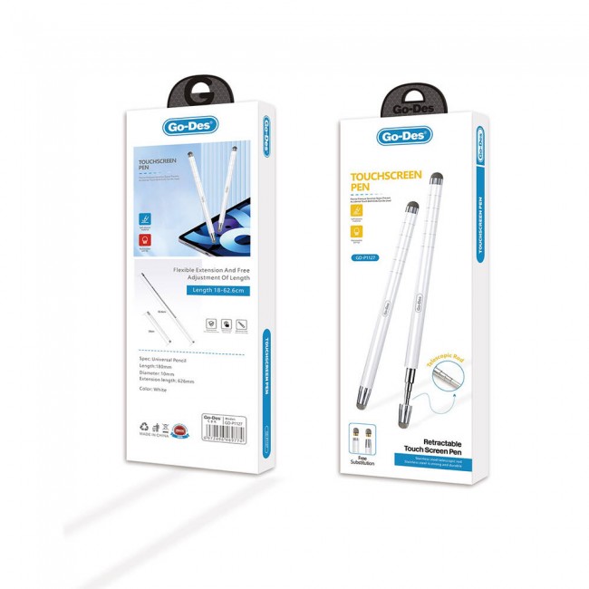 Go Des GD-P1127 Üniversal Telefon ve Tablet Uzayabilen Teleskopik Dokunmatik Kalem Go Des GD-P1127 Üniversal Telefon ve Tablet Uzayabilen Teleskopik Dokunmatik Kalem