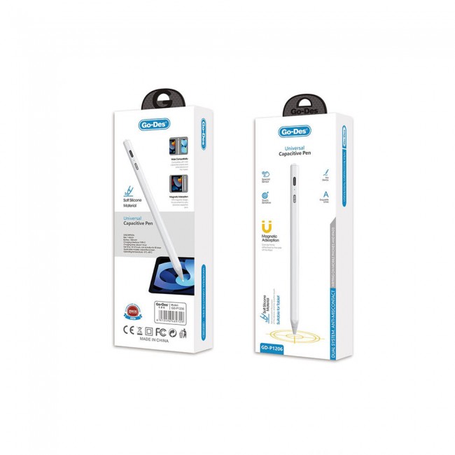 Go Des GD-P1206 Palm-Rejection Avuç İçi Reddi Özelliği Magnetik Universal Stylus Çizim Kalemi Go Des GD-P1206 Palm-Rejection Avuç İçi Reddi Özelliği Magnetik Universal Stylus Çizim Kalemi
