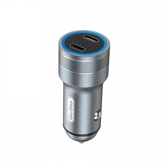 Go Des GD-QC2019 Çift PD Çıkışlı Metal Araç Şarj Başlığı Led Işıklı 40W Go Des GD-QC2019 Çift PD Çıkışlı Metal Araç Şarj Başlığı Led Işıklı 40W