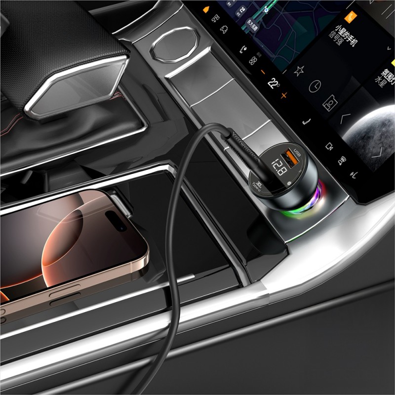 Bal-z Go Des GD-QC2069 48W Hızlı Şarj Özellikli Dijital Göstergeli Araç Şarj Başlığı