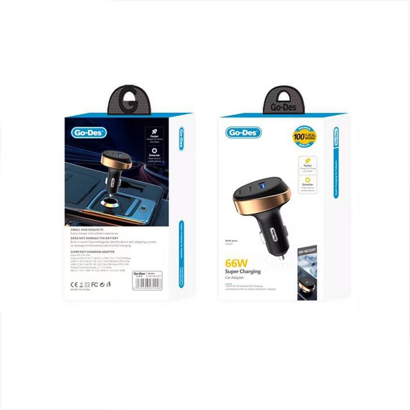 Bal-z Go-Des GD-QC2207 PD 66W Hızlı Şarj Özellikli Araç Şarj Başlığı