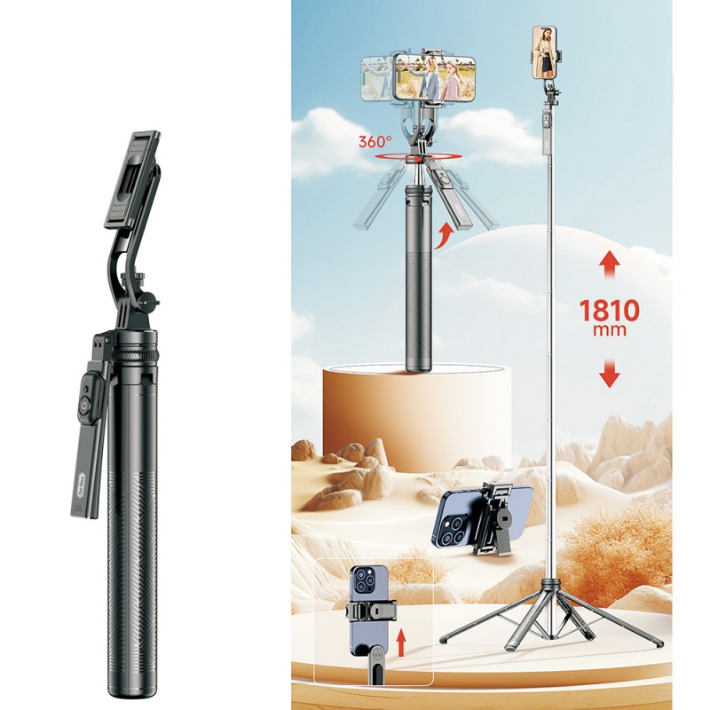 Bal-z Go Des GD-ST89 Kumandalı Selfi Çubuğu ve Tripod 360 Derece Dönebilen Max 181 cm