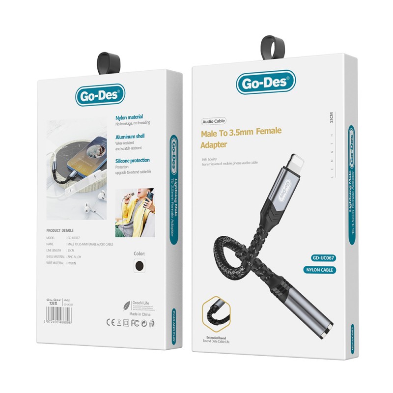 Bal-z Go Des GD-UC067 Lightning to 3.5mm Aux Çevirici Ses Adaptörü